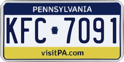 PA license plate KFC7091