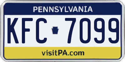 PA license plate KFC7099
