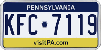 PA license plate KFC7119