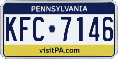 PA license plate KFC7146