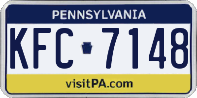 PA license plate KFC7148