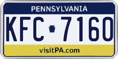 PA license plate KFC7160