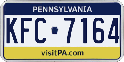 PA license plate KFC7164