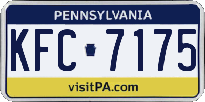 PA license plate KFC7175