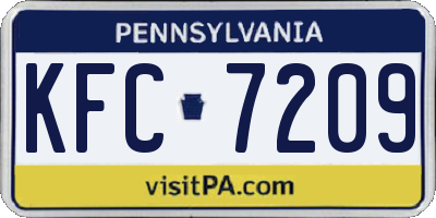 PA license plate KFC7209