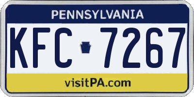 PA license plate KFC7267