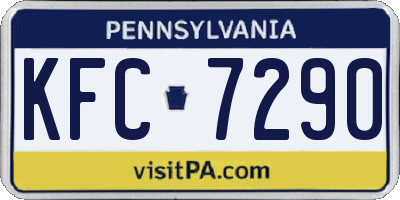 PA license plate KFC7290