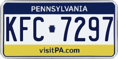 PA license plate KFC7297
