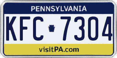PA license plate KFC7304