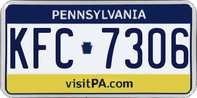 PA license plate KFC7306