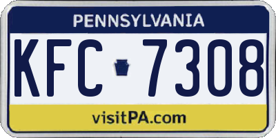 PA license plate KFC7308