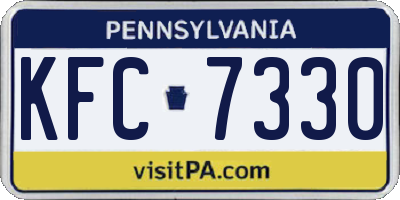 PA license plate KFC7330