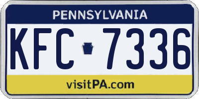 PA license plate KFC7336