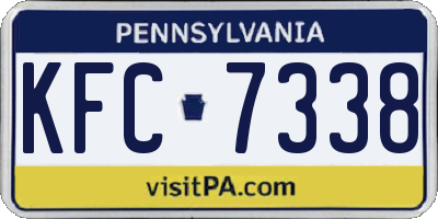 PA license plate KFC7338