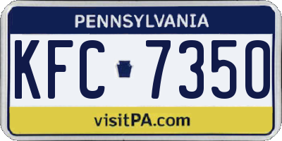 PA license plate KFC7350
