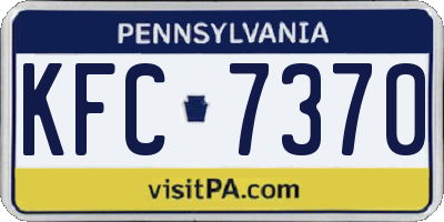 PA license plate KFC7370