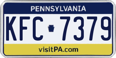PA license plate KFC7379