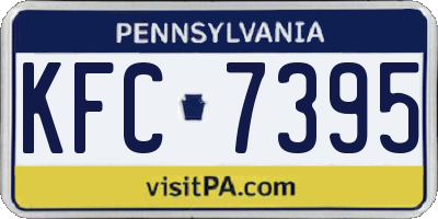 PA license plate KFC7395