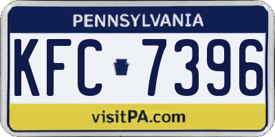 PA license plate KFC7396