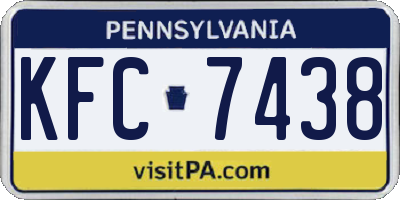 PA license plate KFC7438