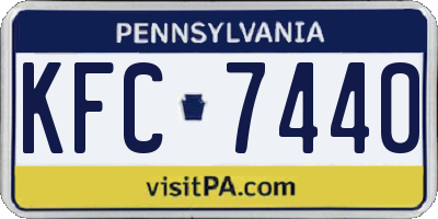 PA license plate KFC7440