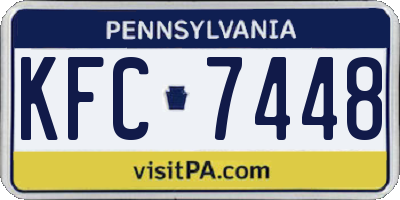 PA license plate KFC7448