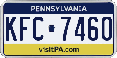 PA license plate KFC7460