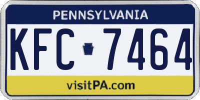 PA license plate KFC7464