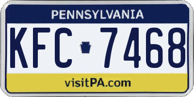 PA license plate KFC7468