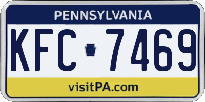 PA license plate KFC7469