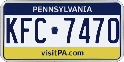 PA license plate KFC7470