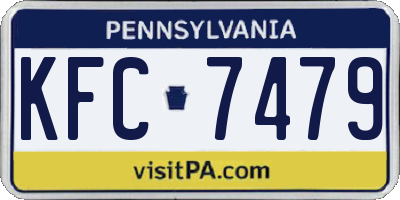 PA license plate KFC7479