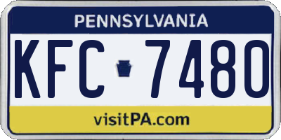 PA license plate KFC7480