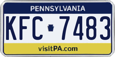 PA license plate KFC7483