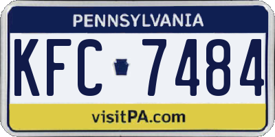 PA license plate KFC7484