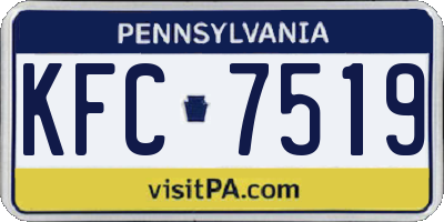 PA license plate KFC7519
