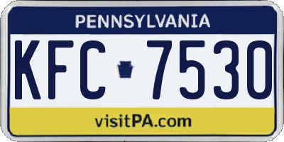 PA license plate KFC7530