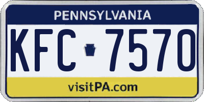 PA license plate KFC7570