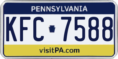PA license plate KFC7588