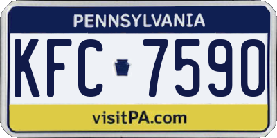 PA license plate KFC7590