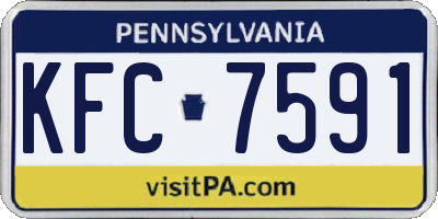 PA license plate KFC7591