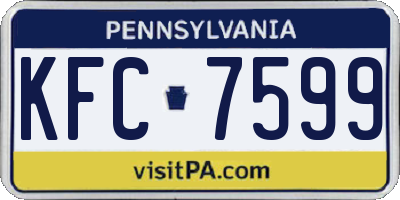 PA license plate KFC7599