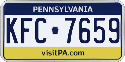 PA license plate KFC7659