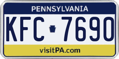 PA license plate KFC7690