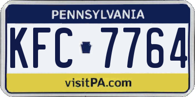 PA license plate KFC7764
