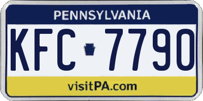 PA license plate KFC7790