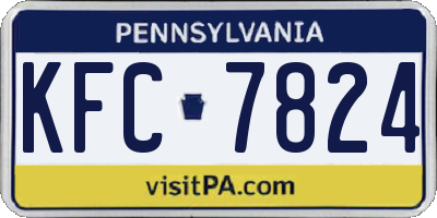 PA license plate KFC7824