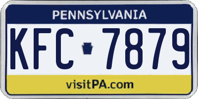 PA license plate KFC7879