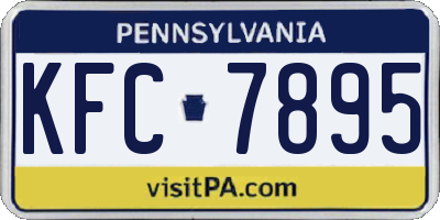 PA license plate KFC7895