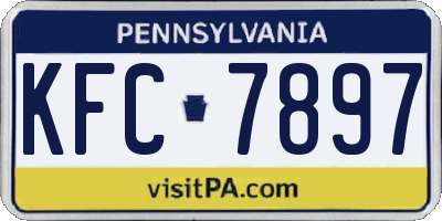 PA license plate KFC7897